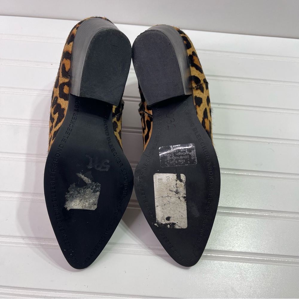 Bleecker & Bond Riley Leopard Print Booties 6.5 - Picture 9 of 12